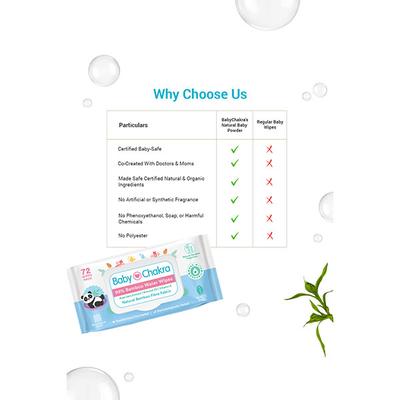 BabyChakra 99% Bamboo water wipes 72's - Diapers & Wipes