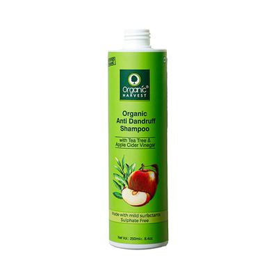 Organic Harvest Apple Cider Vinegar & Tea Tree Oil Anti Dandruff Shampoo, Sulphate And Free Shampoo 250ml - Shampoos