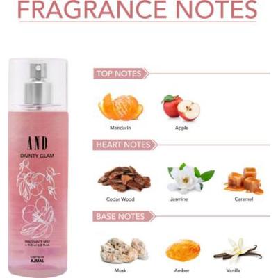 AND Dainty Glam & Pretty Vogue Pack Of 2 Body Mist For Female Crafted By Ajmal 400 ml - Women Perfumes (Edt/Edp)