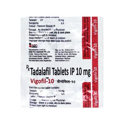 VIGOFIL 10 Tablet 4's - Impotence/Erectile Dysfunction (Ed)