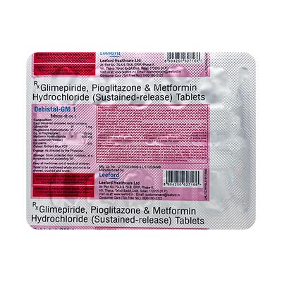 DEBISTAL GM 1 Tablet 10's - Diabetes-Ant