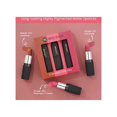 Swiss Beauty Pure Matte Lipstick 11.4 gm - Lipsticks