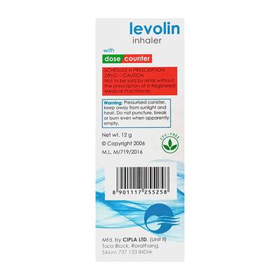 LEVOLIN WITH DOSE COUNTER 200md Inhaler 12g - Asthma/COPD-Ast