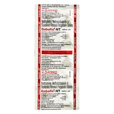 GABAFIX NT Tablet 10's - Neuropathic Pain-Dru