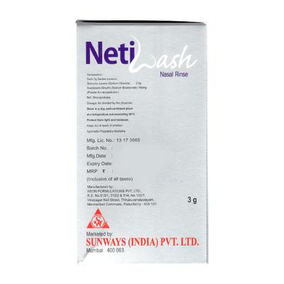 NETIWASH NASAL RINSE Sachet 15X3gm - Nasal Congestion-Nas