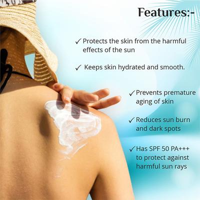 Globus Naturals Sun Screen Lotion With Lemongrass Oil And Cucumber Extract 100 ml - Face Sunscreen