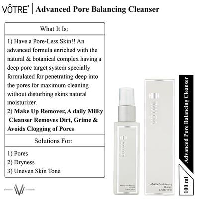 Votre Advanced Pore Balancing Cleansor 100ml - Face Wash & Cleansers