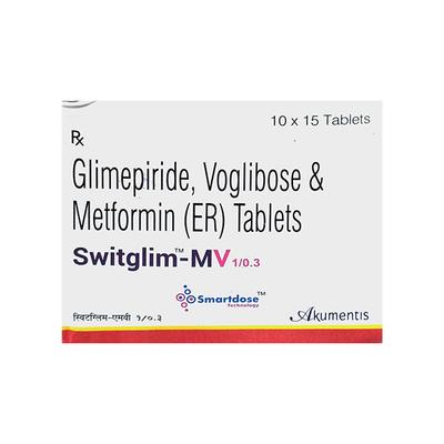 SWITGLIM MV 1/0.3 Tablet 15's - Diabetes-Ant