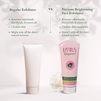 Lotus Organics Precious Bright. Face Exfol. 50 gm - Scrubs & Exfoliants