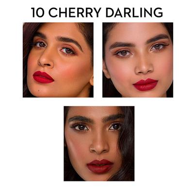 SUGAR Cosmetics Matte As Hell Crayon Lipstick - 10 Cherry Darling (Cherry Red) 2.8 gm - Lip Crayons