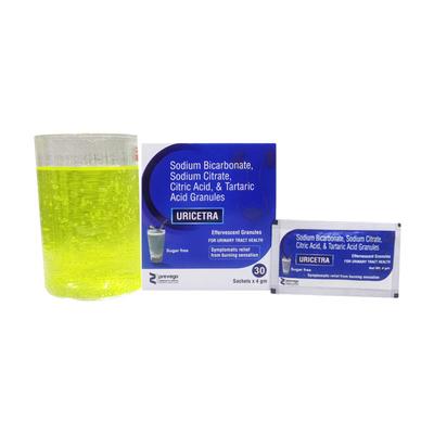 URICETRA SUGAR FREE Effervescent Granules 4gm - Ulcer/Reflux/Flatulence-Aaa