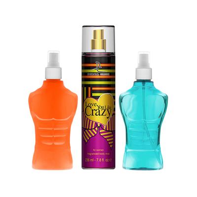 Dorall Collection Cuban Dreams + Love You Like Crazy + Blue Safe Body Mist Set 3's - Men Perfumes (Edt/Edp)