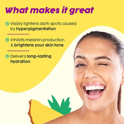 Plix The Plant Fix Pineapple Smoothie Moisturiser For Hyperpigmentation & Dark Spot Removal Unisex 30 gm - Face Moisturizers