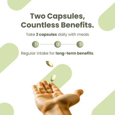 Revital Omega 3 Vegetarian 1000 mg Flaxseed Oil Capsules 60's - Omega Fish Oil Fatty Acids