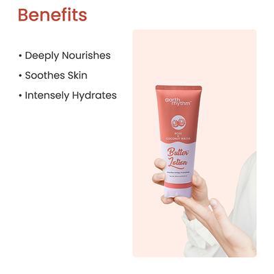 Earth Rhythm Rose and Coconut Water Butter Lotion 200 gm - Lotions & Creams