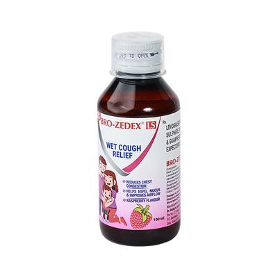 BRO ZEDEX LS WET COUGH RELIEF RASPBERRY FLAVOUR Expectorant 100ml - Cough And Cold-Cou