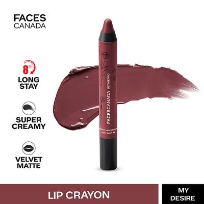 Faces Canada Ultime Pro Matte Lip Crayon My Desire 38 2.8 Gm - Lip Crayons