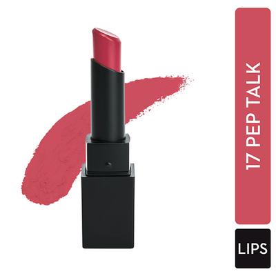 SUGAR Cosmetics Nothing Else Matter Longwear Lipstick - 17 Pep Talk (Hot Pink Watermelon Pink) 3.2 gm - Lipsticks