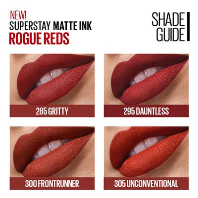 Maybelline New York Super Stay Matte Ink Liquid Lipstick x Rogue Reds, 295 Dauntless 5 ml - Lipsticks