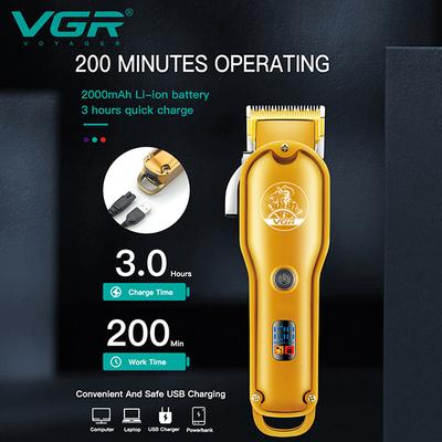 VGR V-650 Trimmer 200 min Runtime 6 Length Settings (Gold) 1's - Trimmers
