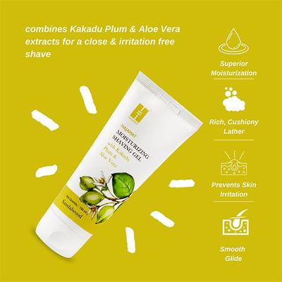 Hajamat Moisturizing Shaving Gel with Kakadu Plum & Aloe Vera, Sandalwood 100 ml - Shaving Gels