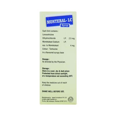 MONTERAL LC Syrup 60ml - Allergies-Ant
