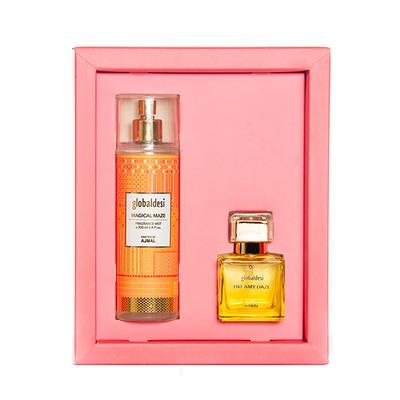 Global Desi Crafted By Ajmal Gift Pack 1 Illusion Dreamy Daze & Magical Maze 250 Ml - Perfumes (Edt/Edp)