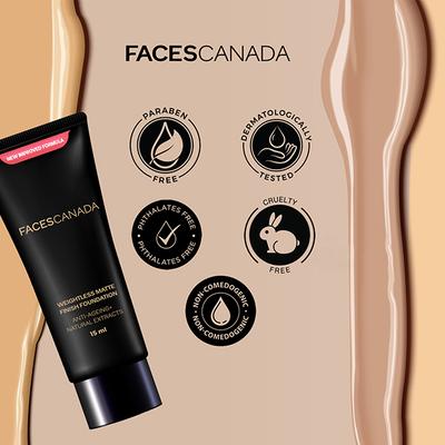 Faces Canada Weightless Matte Finish Foundation - Medium Natural 15 ml - Foundation