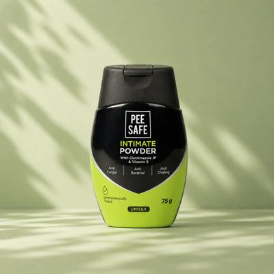 PeeSafe Intimate Powder For Unisex With Clotrimazole IP And Vitamin E Lemongrass Fragrance 75gm - Intimate Care