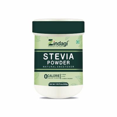 Zindagi Stevia Natural Sweetener Powder 200 gm - Sugar Substitute