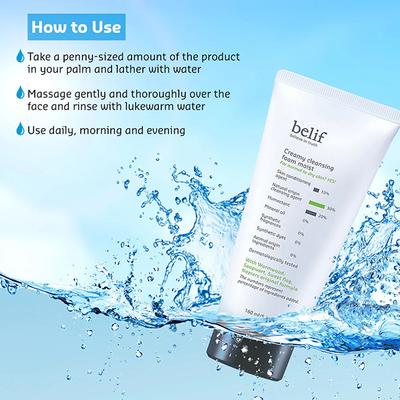 Belif Creamy Cleansing Foam Moist 160 ml - Face Wash & Cleansers