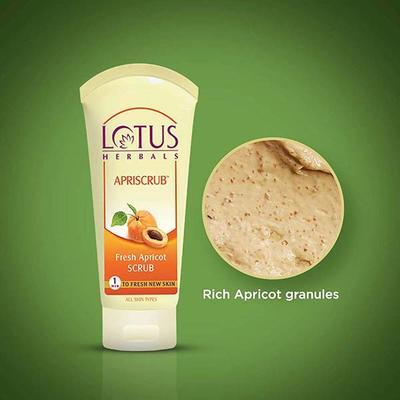 Lotus Herbals Apriscrub Fresh Apricot Scrub 100 gm - Scrubs & Exfoliants