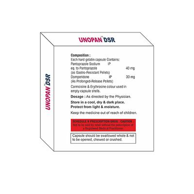 UNOPAN DSR Capsule 10's - Ulcer/Reflux/Flatulence-Aaa