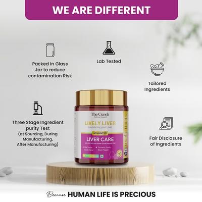 The Curen Lively Liver Advanced Liver Care Veg Capsule 60's - Vital Health