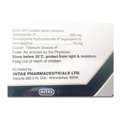 GABAPIN NT 200 Tablet 15's - Neuropathic Pain-Dru