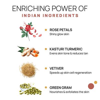 The Tribe Concepts Ubtan Body Cleanser With Steel Tin 250 gm - Scrubs & Exfoliants