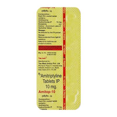 Amitop 10mg Tablet 10'S - Depression-Ant
