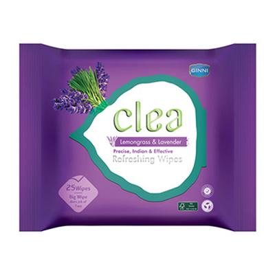Clea Cleansing & Refreshing Wet Wipes (Lemongrass & Lavender) (25's Wipes/Pack) 1's - Make Up Removers