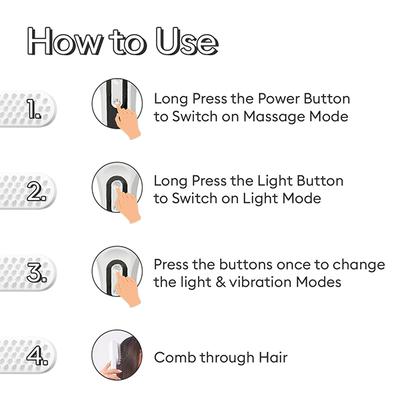 Protouch LED Hair Growth Therapy Comb, Reduces Hair Fall, Boost Hair Regrowth, Head Massager for Men and Women 1's - Hair Combs