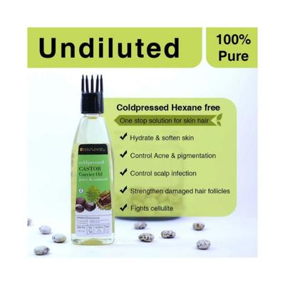 Soulflower Cold Pressed Castor Oil 120 ml - Hair Oils