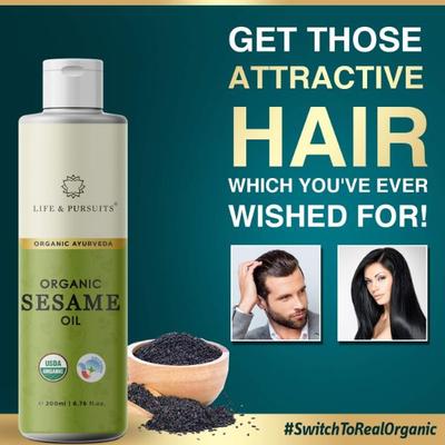 Life & Pursuits Organic Ayurveda Hair Oil - Sesame 200 ml - Hair Oils