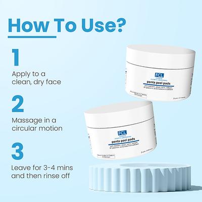 Fixderma FCL Penta Peel Pads, Exfoliant Removes Dead Cells, Fine Lines & Wrinkles 1's - Masks & Peels