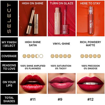 Swiss Beauty Select Turn On Glaze Liquid Lipstick, Vinyl-Like-Shine Glaze Rose 3 ml - Liquid Lipsticks