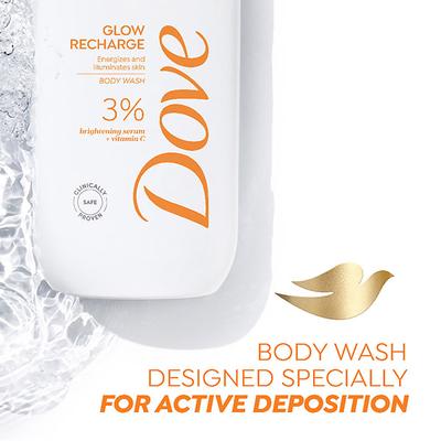 Dove 3% Brightening Serum + Vitamin C Glow Recharge Serum Body Wash, 300 ml - Shower Gels & Body Wash