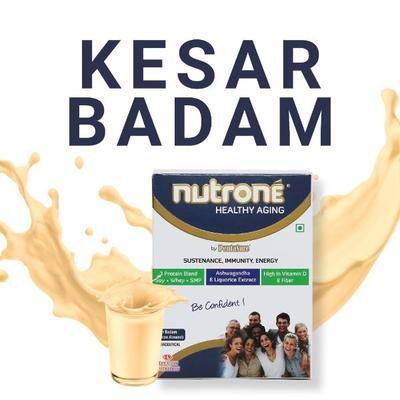 Nutrone Healthy Aging Powder - Kesar Badam Flavour 300gm - Daily Health Drinks