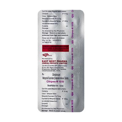 CILNIPRES M 10/50 Tablet 10's - Hypertension-Ana