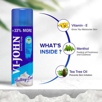 VI JOHN ALL skin TY 300 ml Each Pack of 2 - Shaving Foams