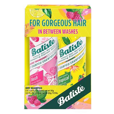 Batiste Dry Hair Shampoo - Coconut & Exotic Tropical 50 ml + Floral & Flirty Blush 50 ml - Dry Shampoos & Conditioners