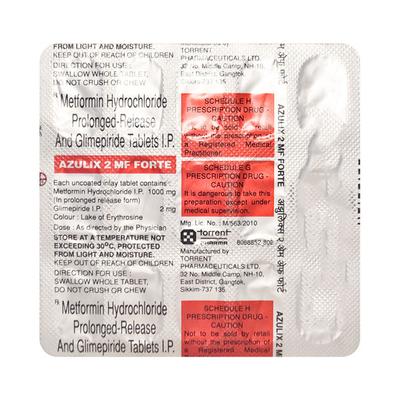Azulix MF Forte 2mg Tablet 15'S - Diabetes-Ant