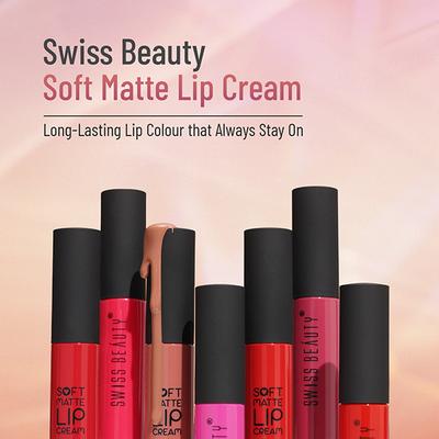 Swiss Beauty Soft Matte Lip Cream Weightless Lipstick, Shade- Shell Pink 6 ml - Lipsticks